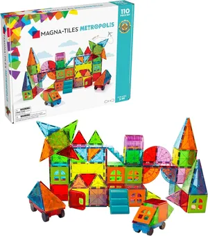 Magna Tiles Metropolis - Juego de azulejos magnéticos originales para juegos creativos